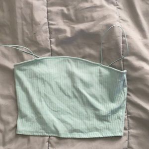 Mint green crop top